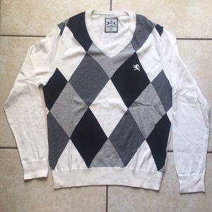 EUC Express V-Neck Argyle Sweater